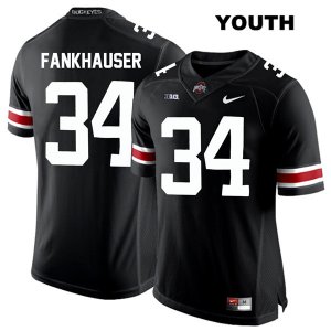 Youth NCAA Ohio State Buckeyes Owen Fankhauser #34 College Stitched Authentic Nike White Number Black Football Jersey WK20O68RD